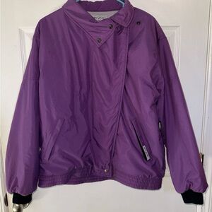 Vintage Jansport Rainier Guide Jacket Women’s Large Purple  90s Fleece Lined